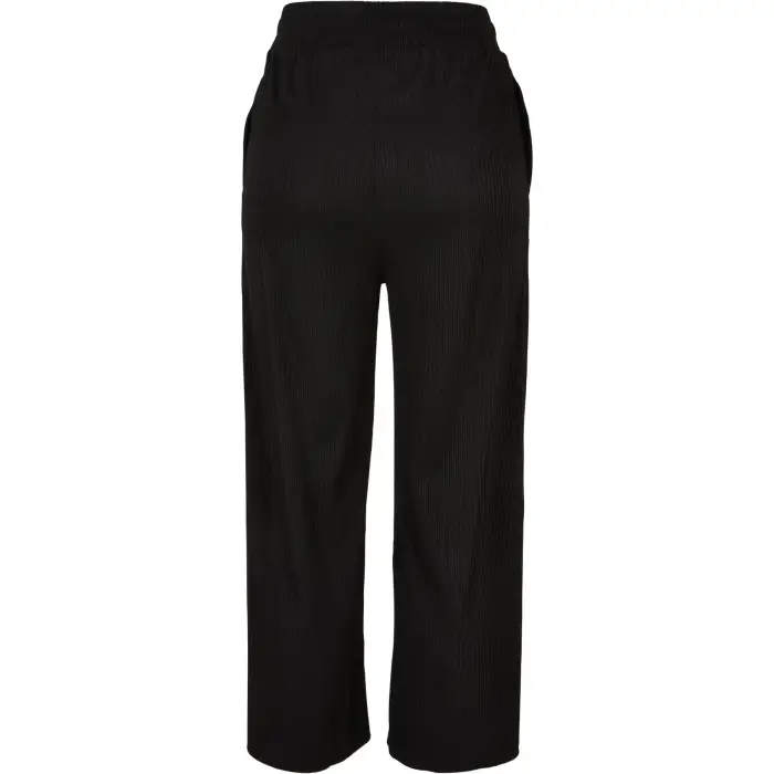 Pantaloni sportivi dritti a coste da donna Urban Classics Interlock Noir