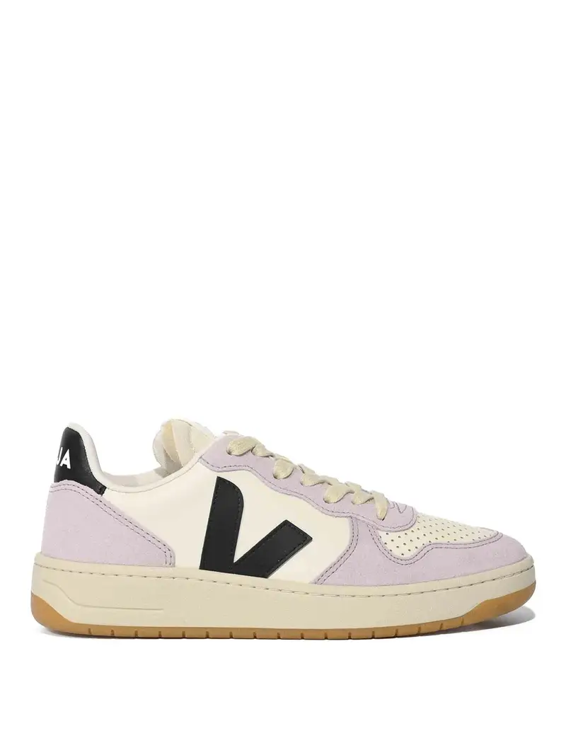 Veja Sneakers V-10 Leather Pure Black Parme Nero