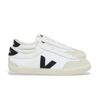 VEJA unisex VO0103524 Scarpe da pallavolo bianche, nere, Bianco, Basso, Camoscio, Stringhe, Casual Pelle