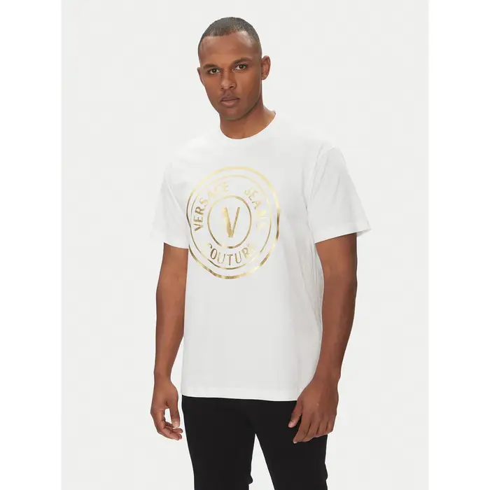 Versace Jeans Couture T-shirt 78GAHT01 Bianco Regular Fit