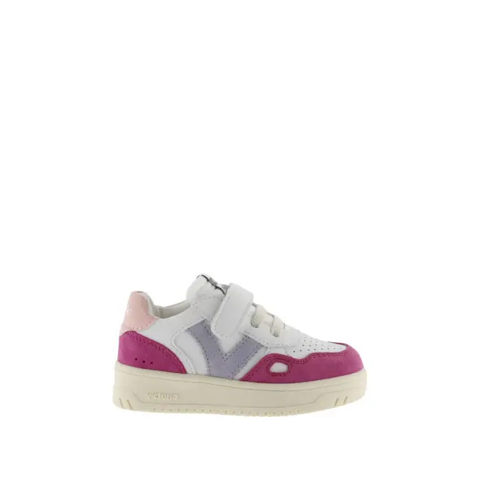 Scarpe da ginnastica con cinturino singolo in pelle crosta multicolore per bambini Victoria Rose