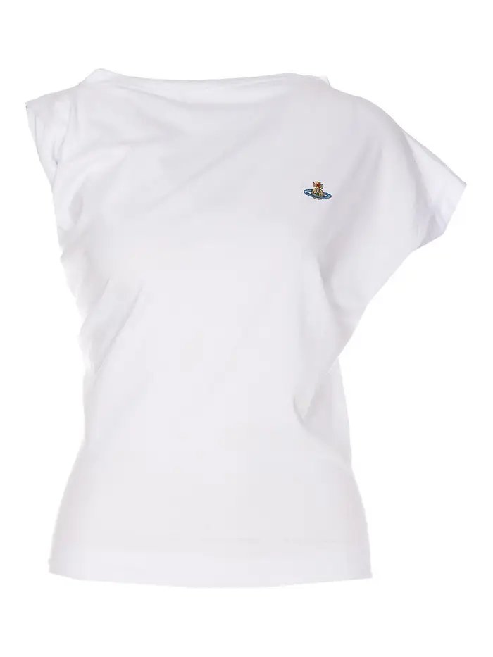 Vivienne Westwood Parte superiore con logo Hebo Bianco