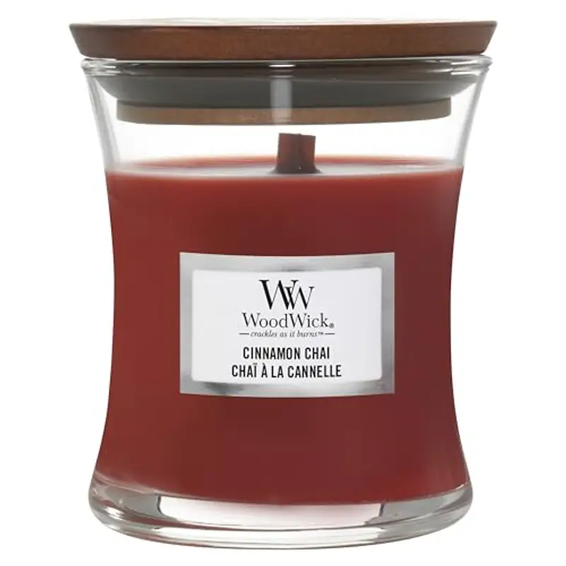 Woodwick Hourglass Candles Cinnamon Chai - Candela Profumata