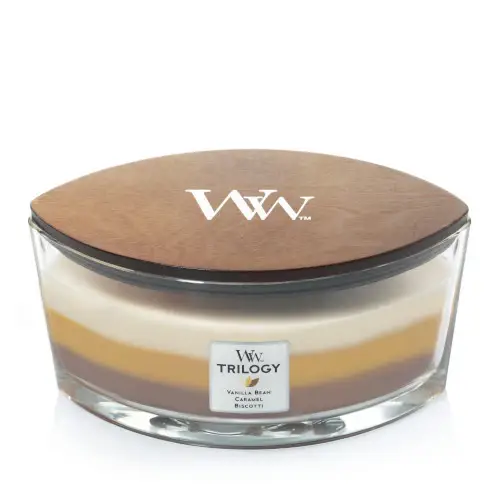 Woodwick Trilogy Candles Café Sweets - Candela Profumata