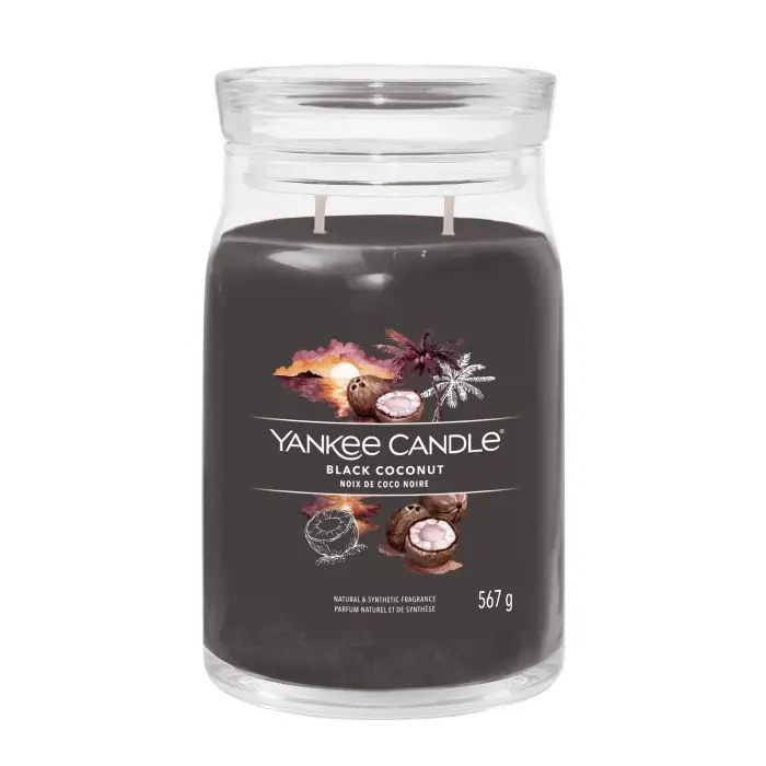 Yankee Candle Signature Jar Candles Black Coconut 567g - Candela Profumata