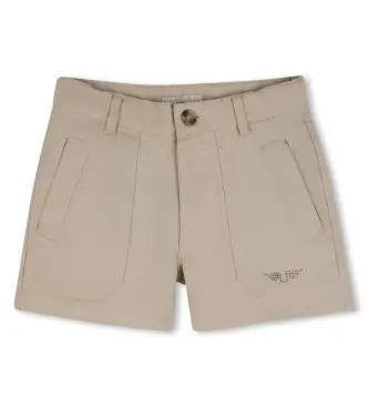 Zadig & Voltaire per ragazza X60566 Pantaloncini in twill beige (16años= 176cm), Casual, Cotone, moda per bambini
