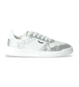 Zadig & Voltaire per ragazza X60602 sneakers casual argento, Pelle, Bianco, Basso, Stringhe, moda per bambini
