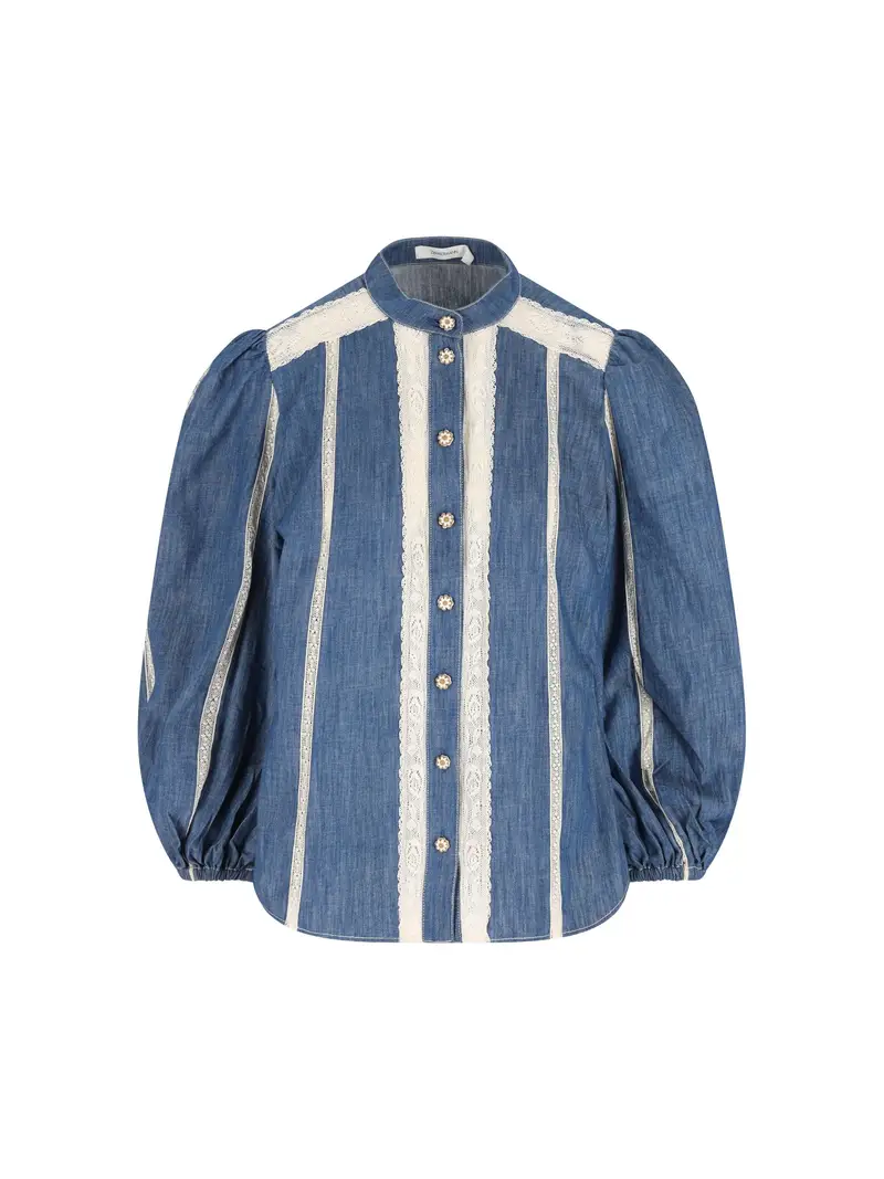 ZIMMERMANN Camicia In Denim Awaken BLU