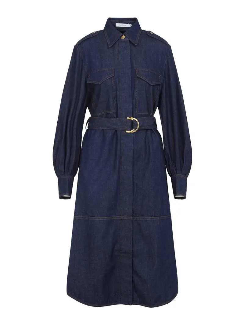 Zimmermann Mini Vestito di carico in denim Blu
