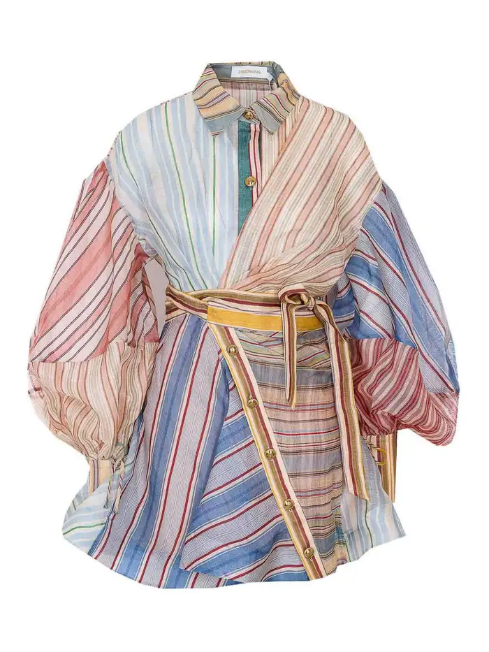 Zimmermann Miniabito a righe ribellione Multicolore