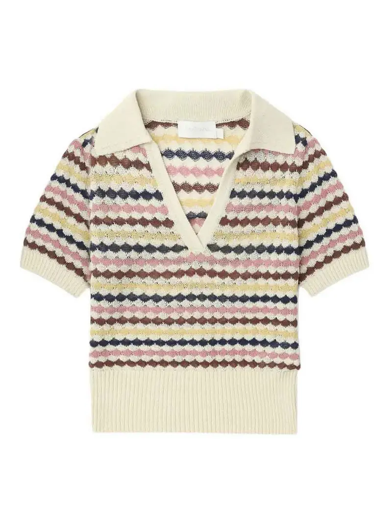 Zimmermann Polo Awaken in maglia smerlata Multicolore