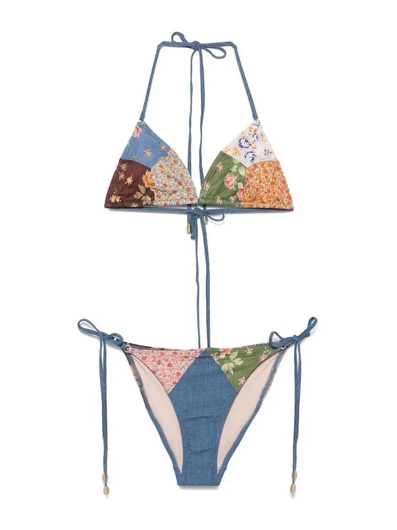 Zimmermann Set di bikini stampati fortunati Multicolore