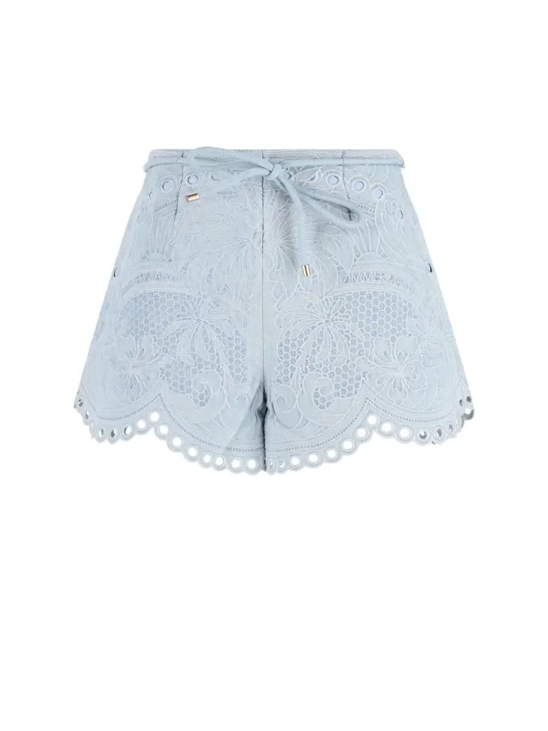 ZIMMERMANN Shorts In Denim Daylight AZZURRO