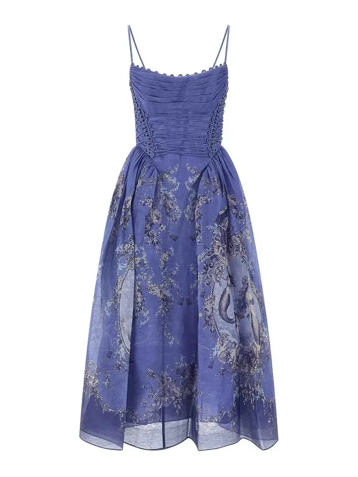 Zimmermann Vestito da picnic a sirena Rebellion Blu